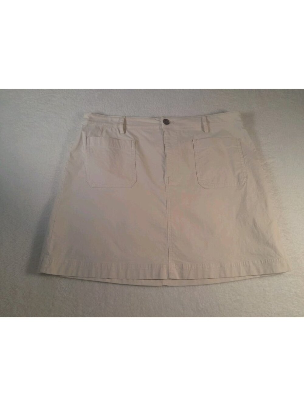 J Crew Skirt Cotton Linen Stretch Casual School Work Size 14 Cream